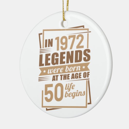 50歳の誕生日ギフトアイディア男性へと女性50年 セラミックオーナメント (左)