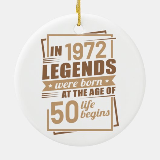 50歳の誕生日ギフトアイディア男性へと女性50年 セラミックオーナメント (裏面)