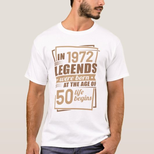 50歳の誕生日ギフトアイディア男性へと女性50年 Tシャツ (正面)