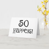 50歳の誕生日ギフト50回! カード (黄色い花)