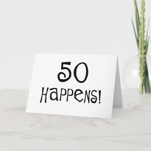 50歳の誕生日ギフト50回! カード (正面)