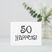 50歳の誕生日ギフト50回！ ポストカード (スタンド正面)