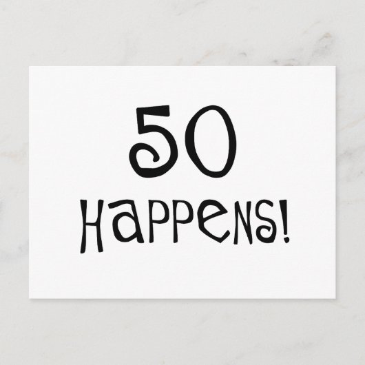 50歳の誕生日ギフト50回！ ポストカード (正面)