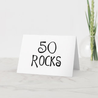 50歳の誕生日ギフト、50 ROCKS カード