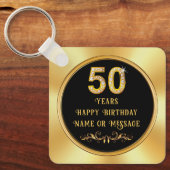 50歳の誕生日ギブアウェイのアイデア, 50歳の誕生日 キーホルダー (正面)