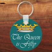 50歳の誕生日クイーンは50歳! キーホルダー (正面)