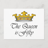50歳の誕生日クイーンは50歳! ポストカード (正面)