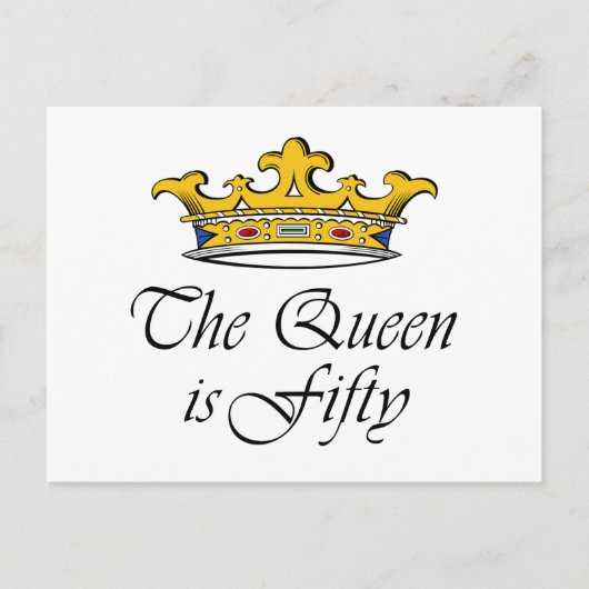 50歳の誕生日クイーンは50歳! ポストカード (正面)
