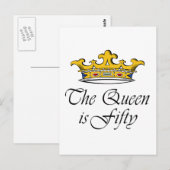 50歳の誕生日クイーンは50歳！ ポストカード (正面/裏面)