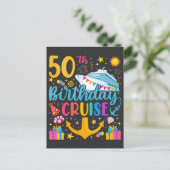 50歳の誕生日クルーズ 誕生日パーティー ポストカード (スタンド正面)