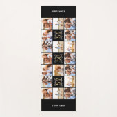 50歳の誕生日グッド金ゴールドブラック写真コラージシック ヨガマット (正面)