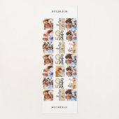 50歳の誕生日グッド金ゴールドブラック写真コラージシックy ヨガマット (正面)