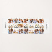 50歳の誕生日グッド金ゴールドブラック写真コラージシックy ヨガマット (正面(横))