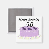50歳の誕生日ケーキ マグネット (正面/裏面)