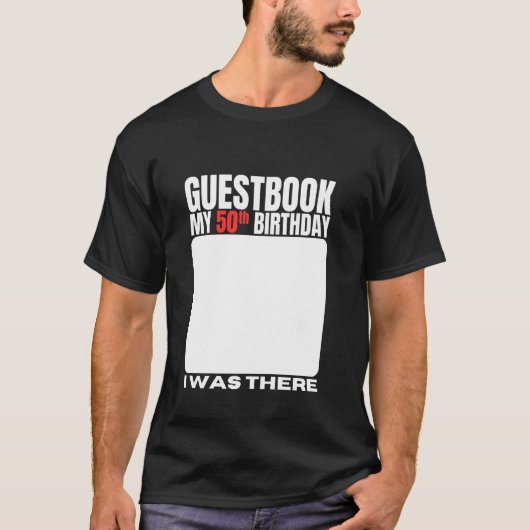 50歳の誕生日ゲストブック 50年 誕生日パーティー Tシャツ (正面)