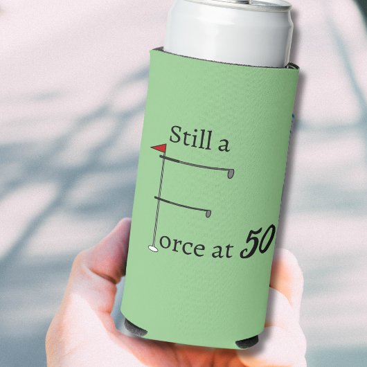 50歳の誕生日ゴルフテーマでスティルアフォース スリム缶クーラー