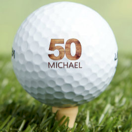 50歳の誕生日ゴルフボール 50年のゴルファーウッドギフト ゴルフボール