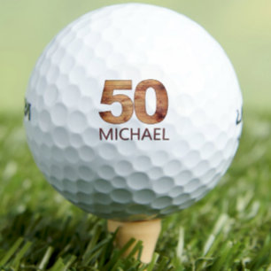 50歳の誕生日ゴルフボール 50年のゴルファーウッドギフト ゴルフボール