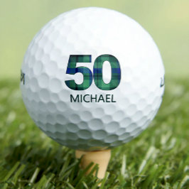 50歳の誕生日ゴルフボール 50年 クラシック柄ギフト ゴルフボール
