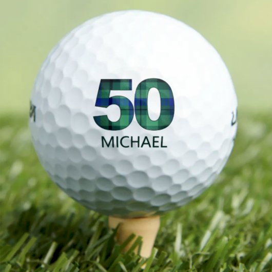 50歳の誕生日ゴルフボール 50年 クラシック柄ギフト ゴルフボール