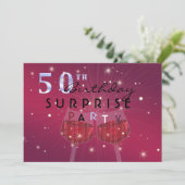 50歳の誕生日サプライズパーティー招待状 招待状 (スタンド正面)