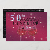 50歳の誕生日サプライズパーティー招待状 招待状 (正面/裏面)