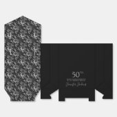 50歳の誕生日シルバー・フラワーの感謝 フェイバーボックス (見開き)