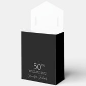 50歳の誕生日シルバー・フラワーの感謝 フェイバーボックス (見開き)
