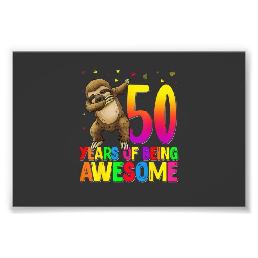 50歳の誕生日スロースダビング50歳の誕生日 フォトプリント            (正面)