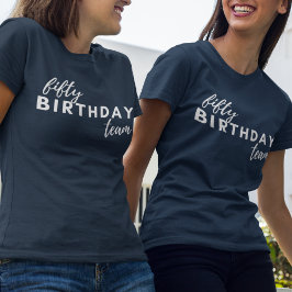 50歳の誕生日チーム タイポグラフィー モダン オーダーメイドの誕生日 トライブレンドＴシャツ
