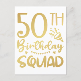 50歳の誕生日チーム 50パーティークルー ポストカード