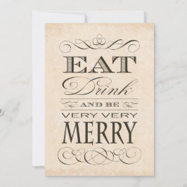 50歳の誕生日ディナーパーティー 食べて、飲んで、楽しく 招待状