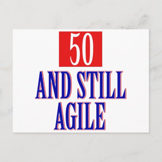 50歳の誕生日デザイン ポストカード (正面)