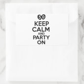 50歳の誕生日デザイン 長方形シール (バッグ)