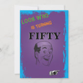 50歳の誕生日ハゲ男サプライズ 招待状 (正面)