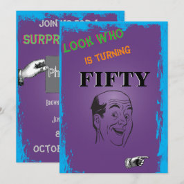 50歳の誕生日ハゲ男サプライズ 招待状