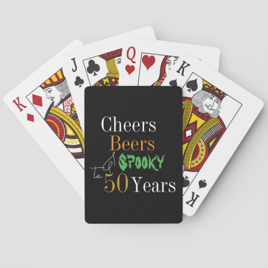 50歳の誕生日ハロウィンパーティー乾杯ビール トランプ (裏面)