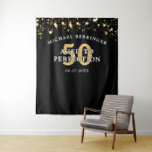 50歳の誕生日バックドロップ 完璧な老成 黒 タペストリー (インサイチュ)