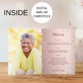 50歳の誕生日バラ金ゴールドウェルカムメニュー 招待状