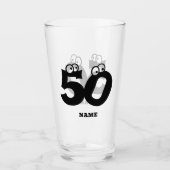 50歳の誕生日パーソナライズされたアイボールシュタイン タンブラーグラス (正面)