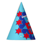 50歳の誕生日パーソナライズされた写真スター名hat パーティーハット (左)