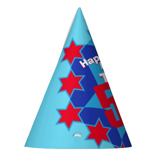 50歳の誕生日パーソナライズされた写真スター名hat パーティーハット (左)