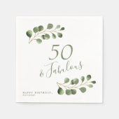 50歳の誕生日パーソナライズされた名 スタンダードカクテルナプキン (正面)