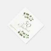 50歳の誕生日パーソナライズされた名 スタンダードカクテルナプキン (角)