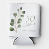 50歳の誕生日パーソナライズされた名 缶クーラー (正面)