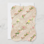 50歳の誕生日パーティのスクロールフレーム(ヴィンテージバラ) 招待状 (裏面)