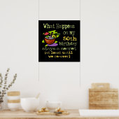 50歳の誕生日パーティギフト。私の50日に何が起こるか ポスター (キッチン)