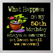 50歳の誕生日パーティギフト。私の50日に何が起こるか ポスター (正面)