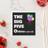 50歳の誕生日パーティーが古いユーモアを スタンダードカクテルナプキン (インサイチュ)