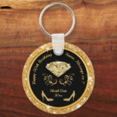 50歳の誕生日パーティーが女性に好意を寄せ50歳 キーホルダー (裏面)